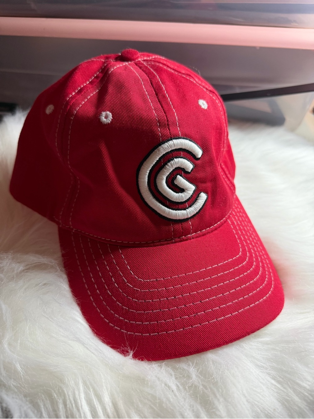 Red Embroidered Cleveland golf Logo Cap for Men